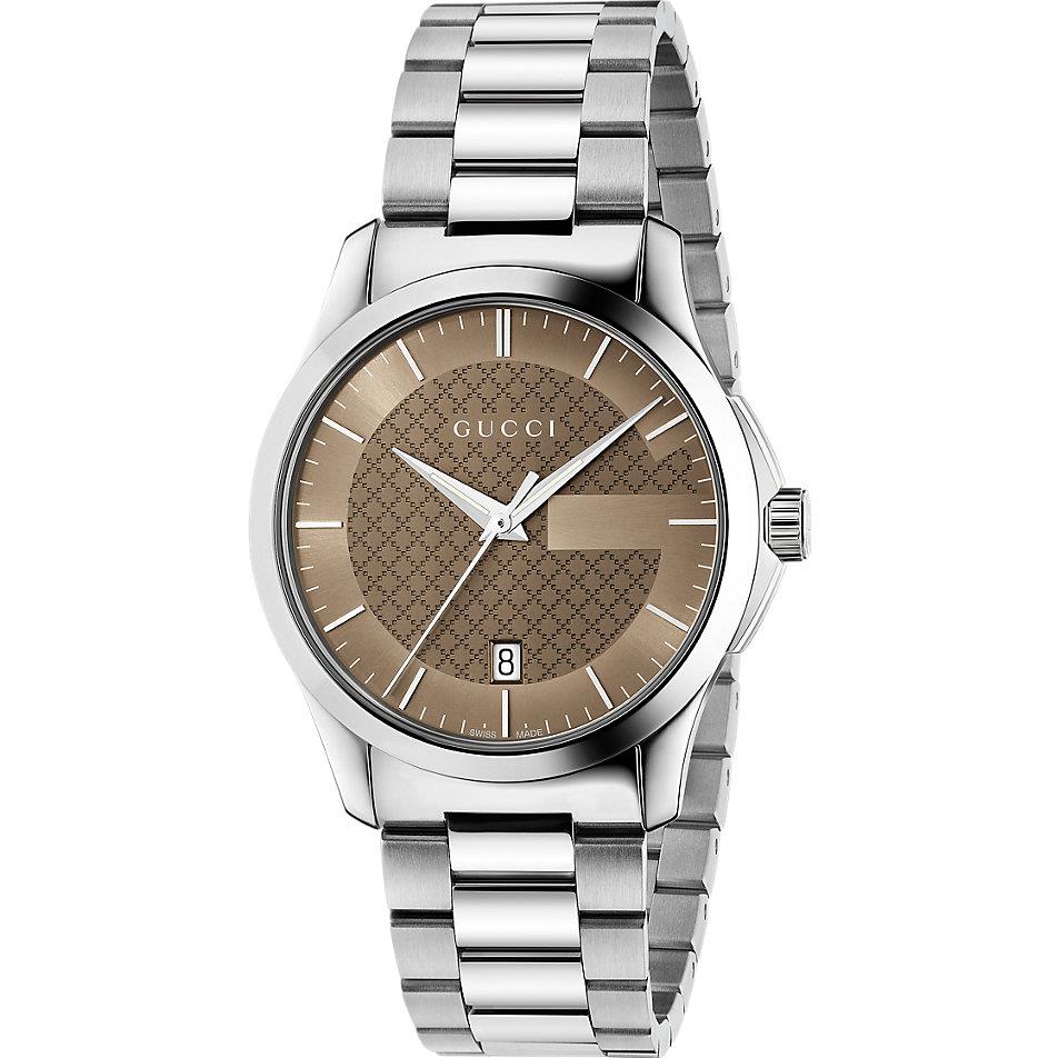 G-TIMELESS DATA QUADRANTE BROWN - GUCCI TIMEPIECES