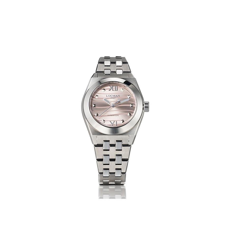 NUOVO STEALTH TITANIO S.T. 36MM - QUARZO - QUADRANTE ROSA - DONNA - LOCMAN