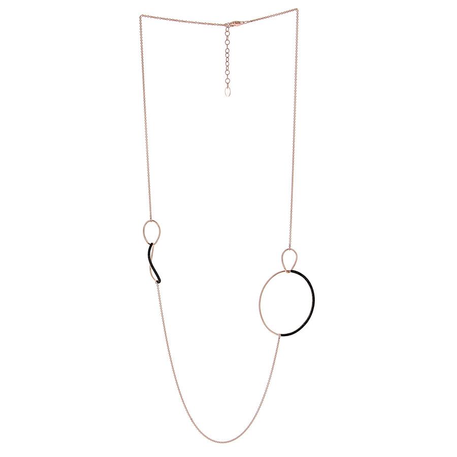COLLANA POLVERE DI SOGNI ROSA LUCIDO - NERO - PESAVENTO