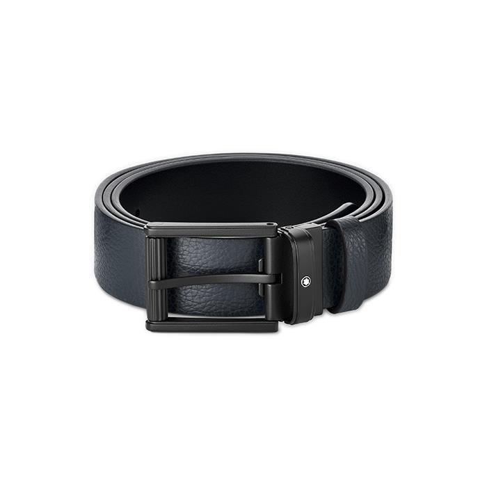 CINTURA BOUCLE PVD REVERSIBILE BLU/NERO PIENA PELLE 35MM - MONTBLANC