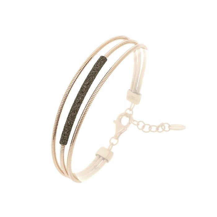 DNA BRACCIALE ROSA LUCIDO BRONZO - PESAVENTO