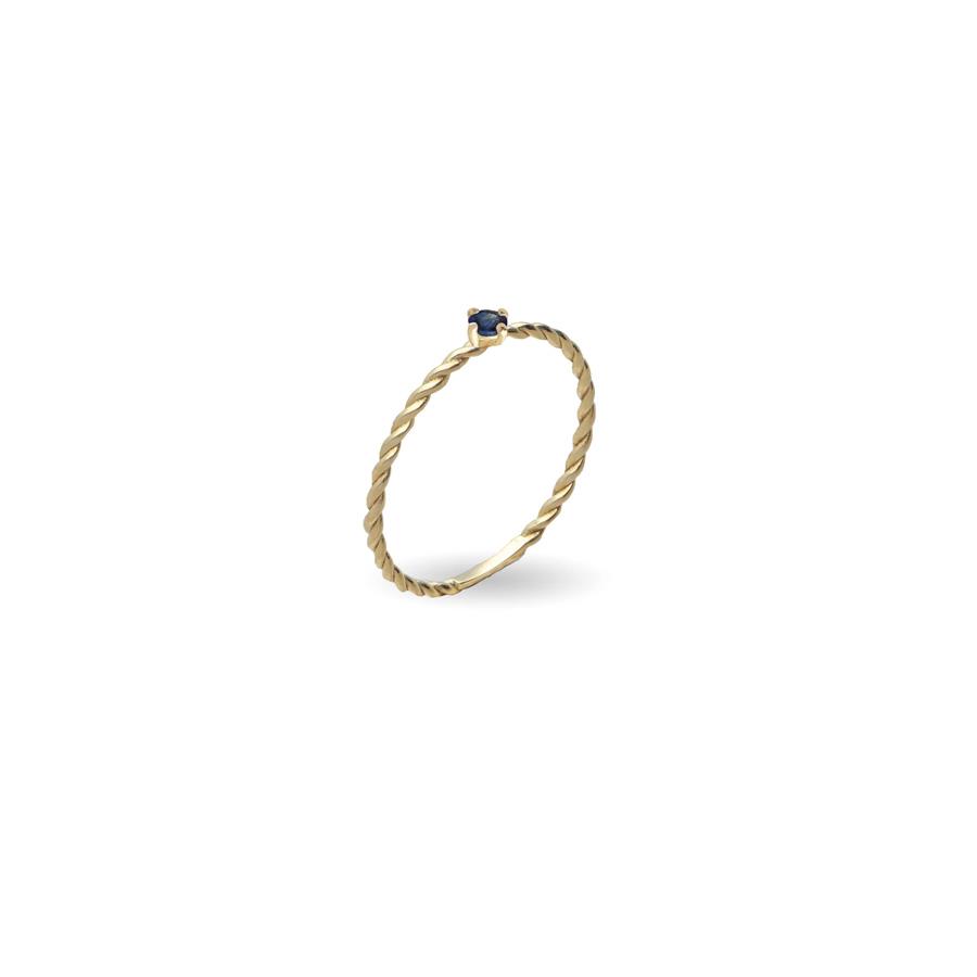 ANELLO CUPIDO RITORTO ORO GIALLO 9KT CON ZB 0,05CT / MIS.14 - RUBINIA