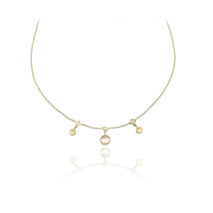 COLLANA TRE PENDENTI MADREPERLA - ARMILLAS GLOW DIAMOND - ORO GIALLO - CHIMENTO