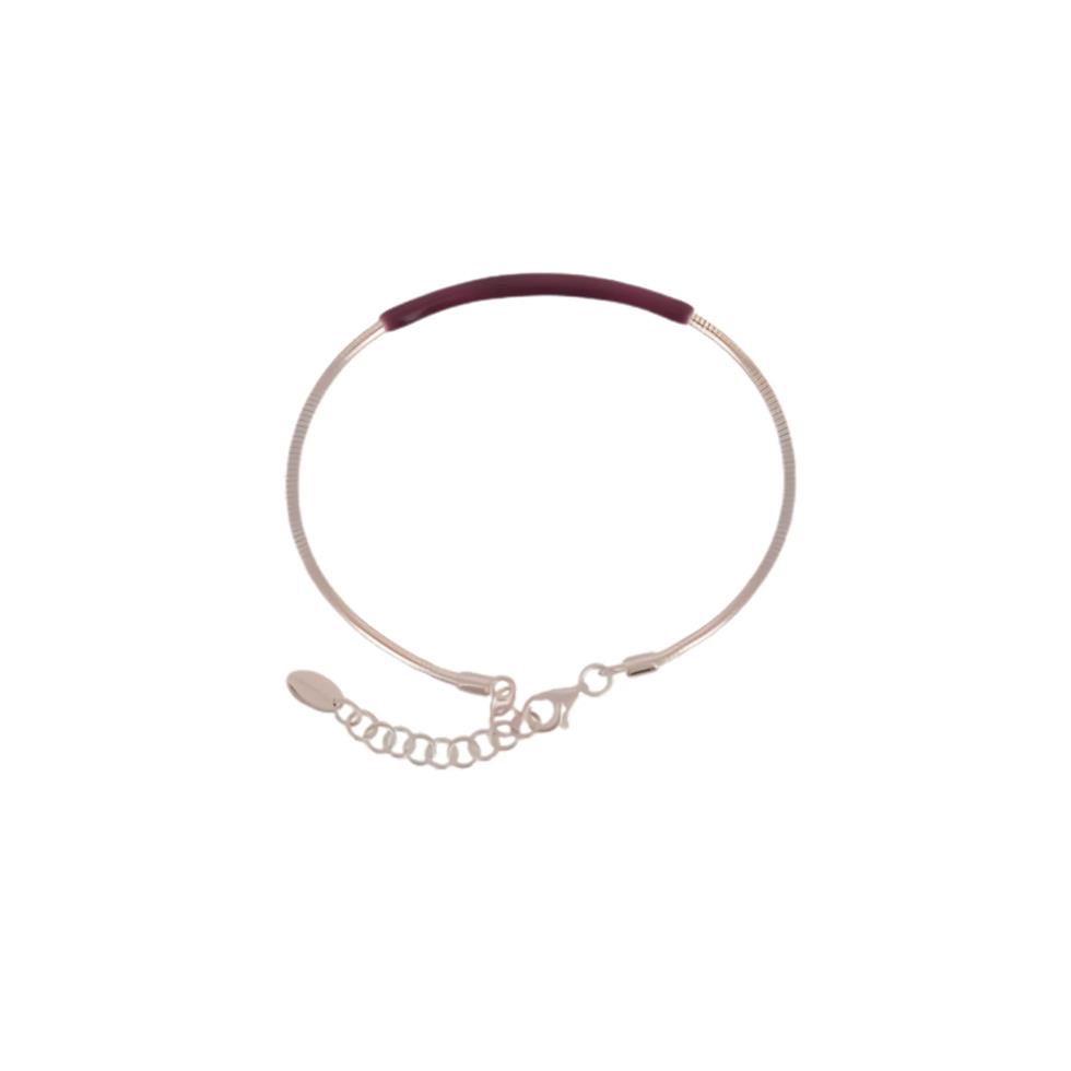BRACCIALE "BRIO" ROSA LUCIDO SMALTO BORDEAUX - PESAVENTO