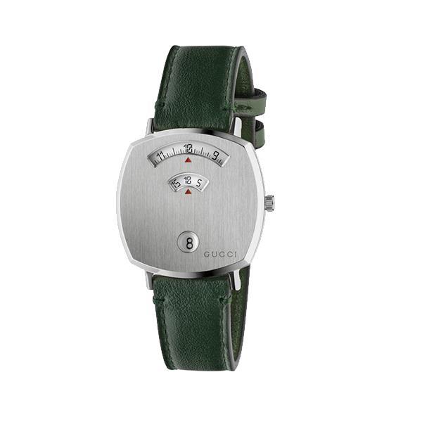 GRIP ACCIAIO PELLE 38 MM - GUCCI TIMEPIECES