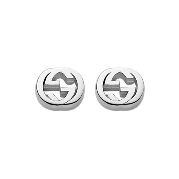 OR. INTERLOOKING G STUD - GUCCI SILVER JEWELRY