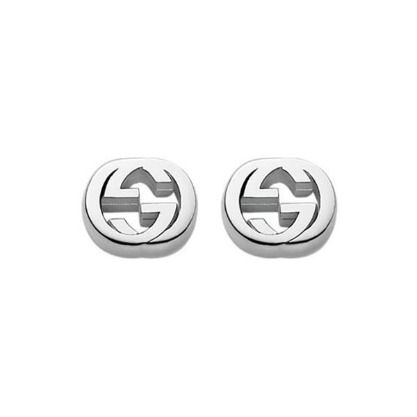 OR. INTERLOOKING G STUD - GUCCI SILVER JEWELRY