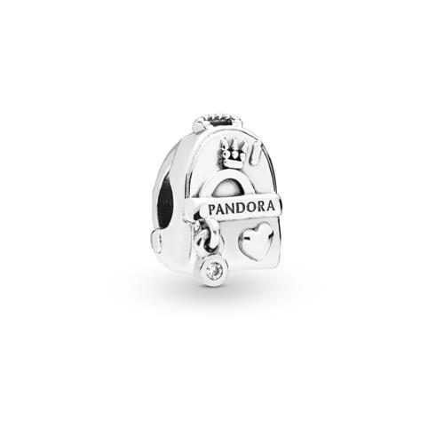 BACKPACK SILVER CHARM WITH CLEAR CUBIC ZIRCONIA - PANDORA