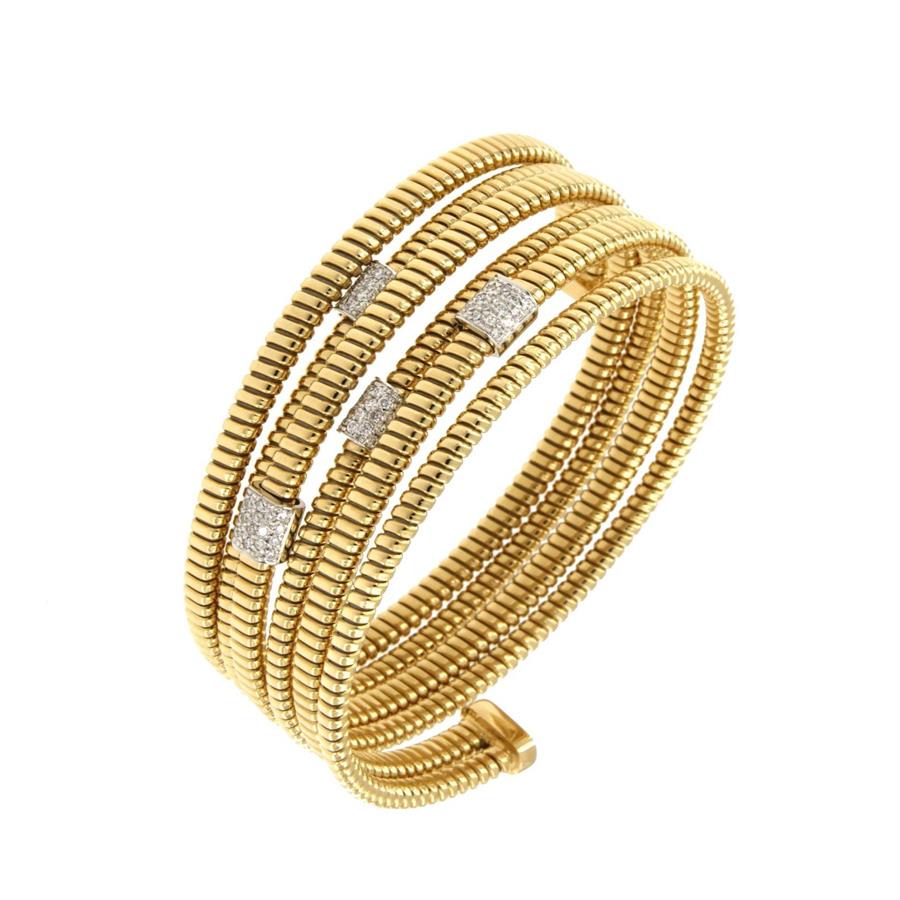 BRACCIALE 5 FILI ORO GIALLO E BRILL 0,70 - ANTORA