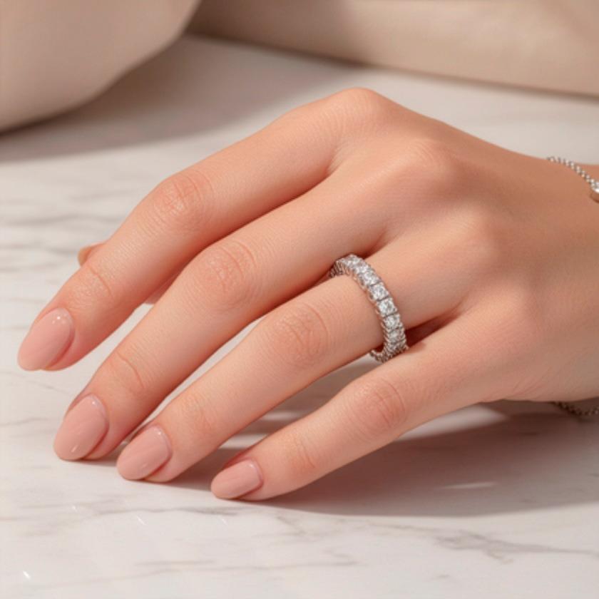 VERETTA ETERNITY CONFORT -GRIFFE - ORO BIANCO KT 2.07 (0.10) - MIS 12 - CEDRO