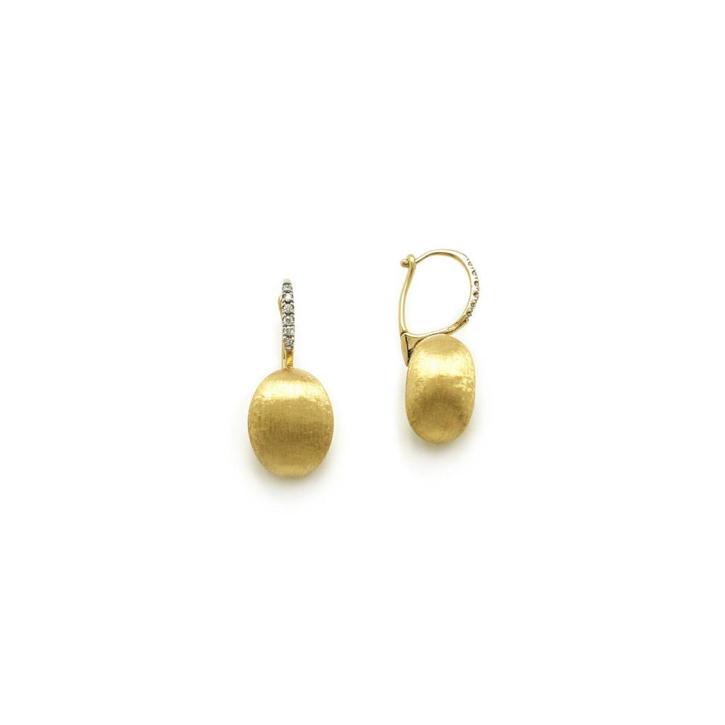 ORECCHINI "CILIEGINE" CON BOULES PENDENTI IN ORO E DETTAGLI DI DIAMANTI (MEDI) - DIAMANTI KT 0.10 - NANIS