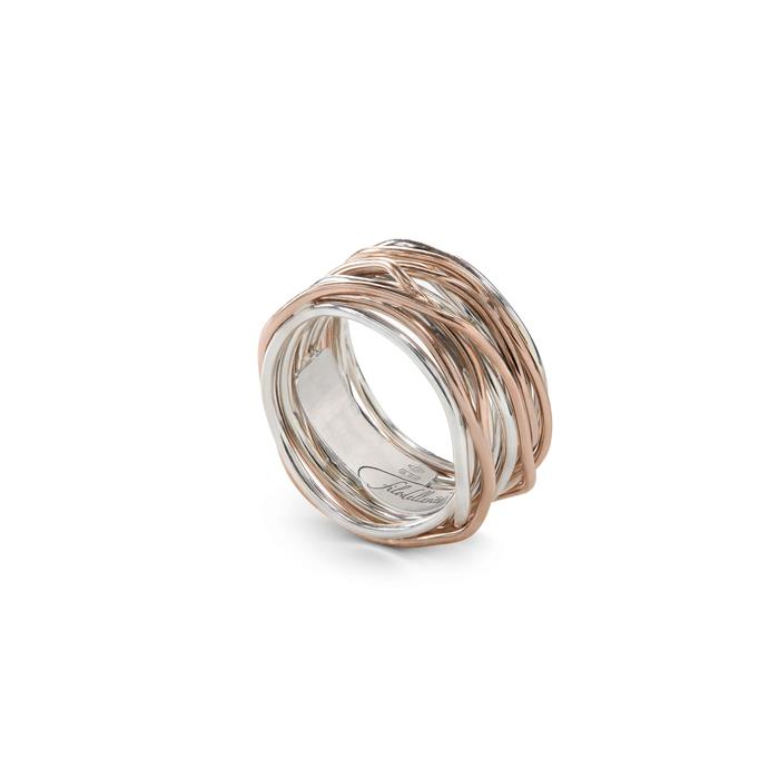 CLASSIC 13 FILI ARGENTO E ORO ROSA 9 KT - MIS 20 - RUBINIA