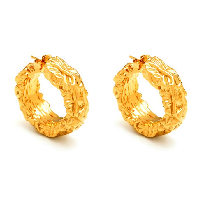 ORECCHINI CERCHIO PETRA DORATI - RASPINI