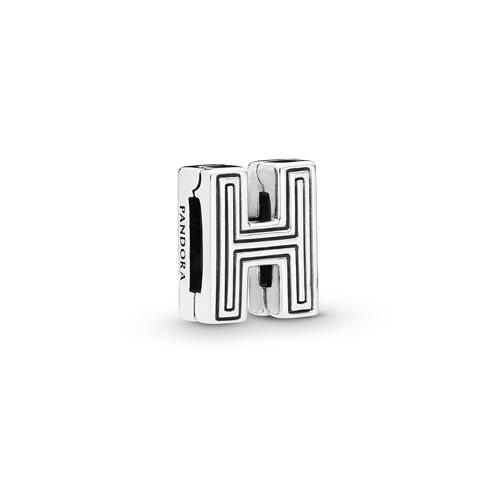 PANDORA REFLEXIONS LETTER H SILVER CLIP CHARM - PANDORA