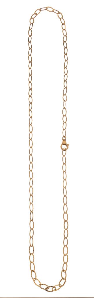 COLLANA MAGLIA OVALE MARTELLATA - RASPINI