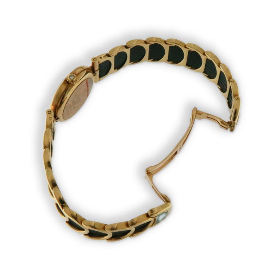 VENDOME ORO BRACCIALE IN ORO GIALLO CON INSERTO INTERNO PELLE - 2 BRILL - CARTIER