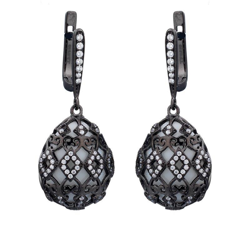 ARGENTO BRUNITO BRUNITO  AGATA BIANCA E ZIRCONIA - TSARS COLLECTION