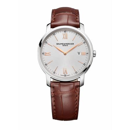 CLASSIMA 39MM Q. BIANCO CIFRE ROSA - BAUME & MERCIER