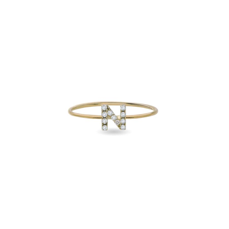 ANELLO CUPIDO IN AU G 9KT E LETTERA AU B BT / MIS.14 F - RUBINIA